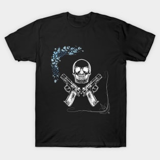 guns skull and frame 2 T-Shirt